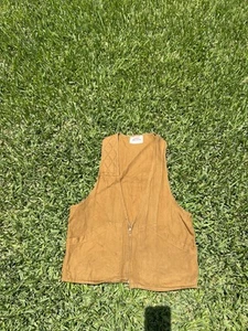 Vintage Mens Medium Duxbak Fowl Bird Hunting Game Bag Vest Tan & Brown - Picture 1 of 6