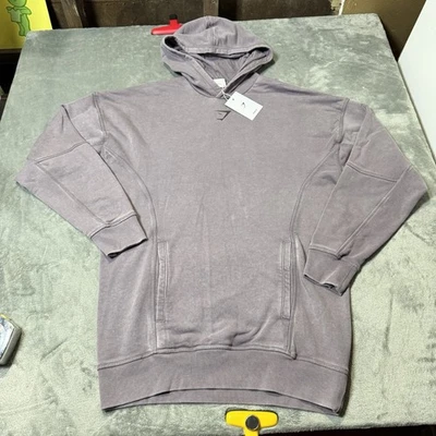 Gymshark heritage washed hoodie Size MOversized fit Color Purple Workout NWT - Image 1 of 4