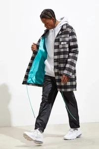 PUMA x RHÜDE “AOP Urban” Plaid Long Coat Men’s L Check, Streetwear Collab - Picture 1 of 10