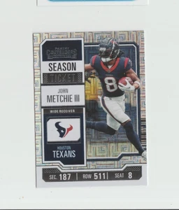 JOHN METCHIE III 2023 PANINI CONTENDERS FOOTBALL SEASON TICKET MOJO HOLO TEXANS - Picture 1 of 2