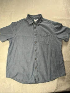 ANTIGUA Camisa Azul Marino Para Hombres XXL 2XL Camisa Cambray Camisa de Todos los Días Algodón - Imagen 1 de 11