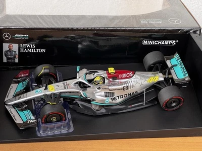 1:18 Mercedes F1 W13 Hamilton Spanish GP 2022 Minichamps 110220044 - Bild 1 von 4