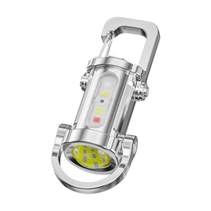 4er-Pack superhelle LED Mini Taschenlampe USB wiederaufladbare Tasche Schlüsselanhänger Taschenlampe - Bild 1 von 18