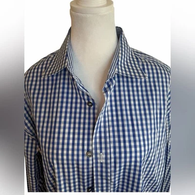 Paul Smith Men's Blue Check Button Down Shirt 16/41 - Image 1 of 4
