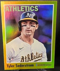 2024 Topps Archives - Tyler Soderstrom Yellow Foilboard (RC) Oakland Athletics - Bild 1 von 2