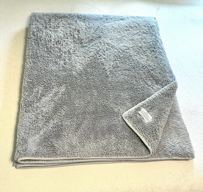 RH Restoration Hardware Faux Fur Throw 50" x 60" Blue Blanket Double Sided Warm - Image 1 of 4