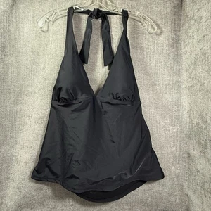 Catalina Tankini Mujer L 12-14 Traje de baño Negro Halter Top Corbatas - Imagen 1 de 12