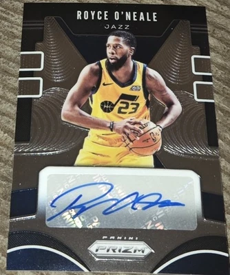 Tarjeta autógrafa Royce O'Neale 2019-20 Panini Prizm Signatures Jazz Suns Foto 1 de 2