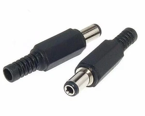 2.1MM x 5.5MM x 9MM DC INLINE BARREL POWER SOLDER ABLE PLUG CCTV CABLE CONNECTOR - Picture 1 of 5