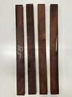Pack de 4 ébauches en bois planche de bois de palissandre indien mince | 24"x 2"x 3/4" #58