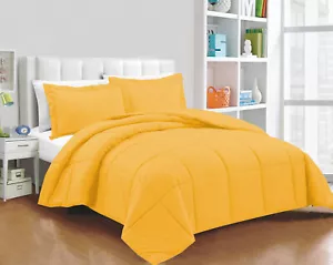 Deluxe Quality 1000 TC Gold Down Alternative Comforter 100% Cotton Solid - Picture 1 of 8