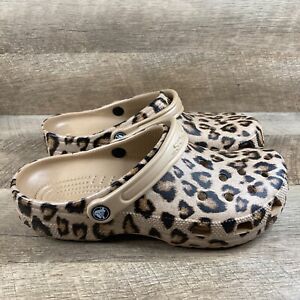 Crocs Classic Clog Leopard Animal Print Unisex Women’s Size 11 Mens Size 9 Shoes