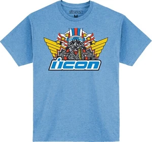 Icon Flyboy Mens Short Sleeve T-Shirt Light Heather Blue - Picture 1 of 1