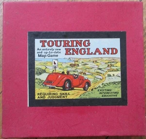 Car Dice 1930s Touring England Vintage Travel Game Boxed Metal Cars - Picture 1 of 3