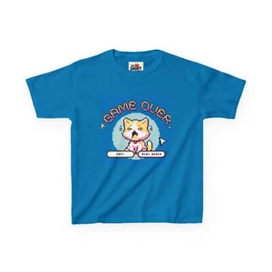 Cat Gamer Kids Tee, Cute Fun Video Game T-Shirt, Youth Gaming Shirt, Kid's - Picture 1 of 9
