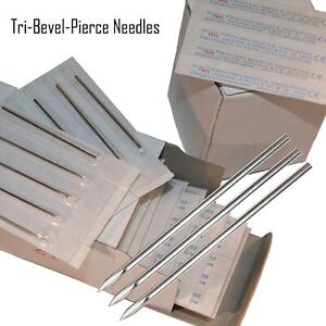 50 Piercing Gauge Tri Beveled Piercing Needles