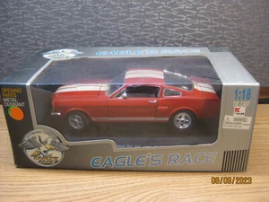 1/18 1966 FORD MUSTANG SHELBY , RED W/WHITE STRIPES BY EAGLE'S RACE # 31530 - Picture 1 of 24