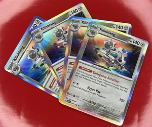 4x Pokémon TCG Klinklang 101/142 S&V Stellar Crown Holo Rare Englisch 2024 NM - Bild 1 von 2