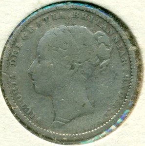 1884 UK/GB SHILLING, FINE, GREAT PRICE! - Picture 1 of 2