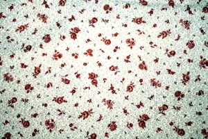 VINTAGE CALICO BROWN FLOWERS ON TAN - 100% COTTON FABRIC - Picture 1 of 3