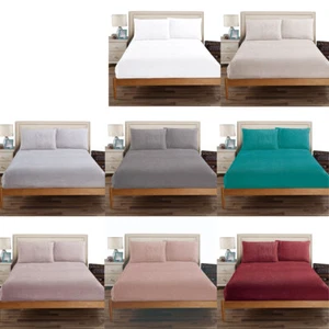 Teddy Fleece Fitted Sheet Combo Set by Ramesses - Picture 1 of 50