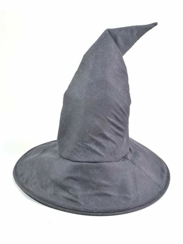 MAGO GANDOLF SOMBRERO BRUJA GRIS MÁGICO Hombres Elegante Vestido Disfraz Accesorio Foto 1 de 1