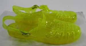 NEW YELLOW  Summer Beach Retro Jellies Jelly Sandal  women Size  6 - Picture 1 of 4