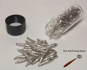 Bleigießen ”Lead Pour” Molybdomancy Metal “Lead Pouring” Lead Free! + Spoon - Picture 1 of 3