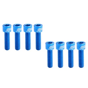 8x Blue M5x17mm Headset Stem Top Cap Aluminum Alloy Bolts MTB Bike Stems Screws - Picture 1 of 12