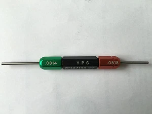 Plain Plug Gauge - 0.0814" Go 0.0818" No Go ( Make YPG ) - Picture 1 of 3