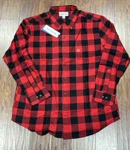 NWT Saddle Bred Buffalo Check Red Black Button Down Shirt Men’s Large - Picture 1 of 6