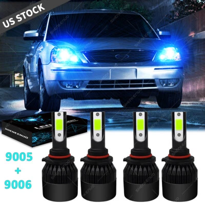Kit de faros LED azules 8000K para Ford Five Hundred 2005-2007 de haz alto y bajo Foto 1 de 4