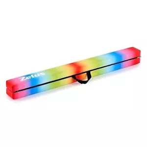 8' Folding Gymnastics Balance Beam, Floor Balance Beam w/Carry 8 ft Rainbow - Picture 1 of 7