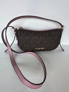 MICHAEL KORS NWT Camden Royal Pink Small Messenger Crossbody Bag Purse Tote New - Picture 1 of 6