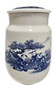 Vintage chinesische Porzellan bemalte Teedose - Bild 1 von 14