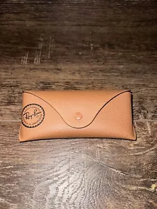 Rayban Ray Ban Sunglasses Eyeglasses Soft Leather Brown Case Great Condition 6” - Picture 1 of 8