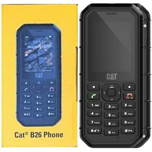 BNIB Caterpillar CAT B26 Dual-SIM 8MB Rugged IP68 Black Factory Unlocked 2G GSM - Picture 1 of 1