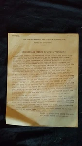 Viehkommission Brief Hl. Josef handschriftliche Notiz über Abstimmung auf Rückseite - Bild 1 von 2