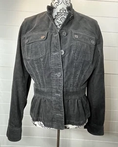 Giacca sportiva Jones New York velluto a coste con bottoni elasticizzata donna med nero grunge - Foto 1 di 11