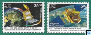 India Stamps 2016, France Joint Issue, Space, Satellite, MNH - Picture 1 of 1