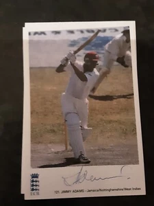 Signed Classic Cricket Card Of West Indies Cricketer Jimmy Adams - Picture 1 of 1