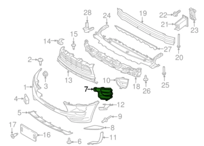 PARAGOLPES DELANTERO IZQUIERDO NUEVO OEM PORSCHE MACAN GTS: 95B807681B Foto 1 de 4
