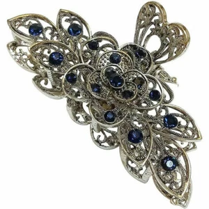 Fermagli per capelli donna cristallo strass fiori fermagli accessori capelli - Foto 1 di 12