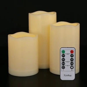 Battery Operated Candles Flickering Flameless Candles With Remote And Timer Wate - Picture 1 of 7
