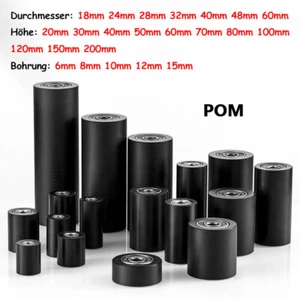 Ø18mm-60mm POM Doppelte Kunststoff-Rollen mit Kugellager Führungsrolle Laufrolle - Picture 1 of 16