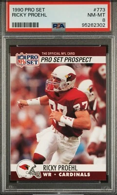 1990 Pro Set (conjunto de actualización) — Ricky Proehl — novato — PSA 8 — población 5 — NUEVO Foto 1 de 3