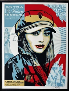 Shepard Fairey Signed & Numbered Art Print THE FUTURE IS EQUAL — MINT Obey Giant - Picture 1 of 7