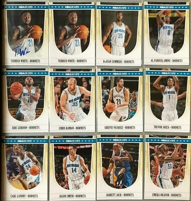 2011-12 NBA Hoops New Orleans Hornets 12-card lot ft. Terrico White AUTO - Image 1 of 4