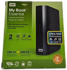 WD My Book 1TB External HDD USB 2.0 Black - Picture 1 of 12
