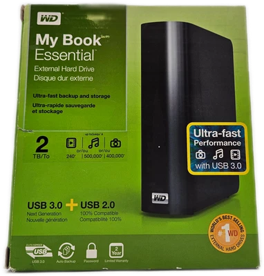 WD My Book 1TB External HDD USB 2.0 Black - Image 1 of 4